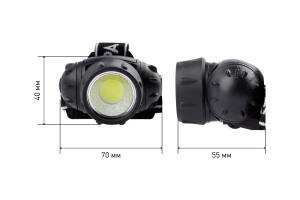 Налобный светодиодный фонарь ЭРА GB410 на батарейках 3хААА, 3 режима, черный, IP44
