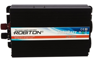 Инвертор 1000W две евро розетки Robiton R1000