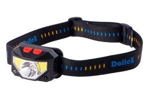 Светодиодный налобный фонарь Dollex на аккуммуляторе Li-Pol 3.7V 1000mA, COB (5W) + LED (3W) FIS-22