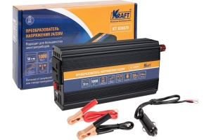 Инвертор автомобильный KRAFT 24/220V 1000W